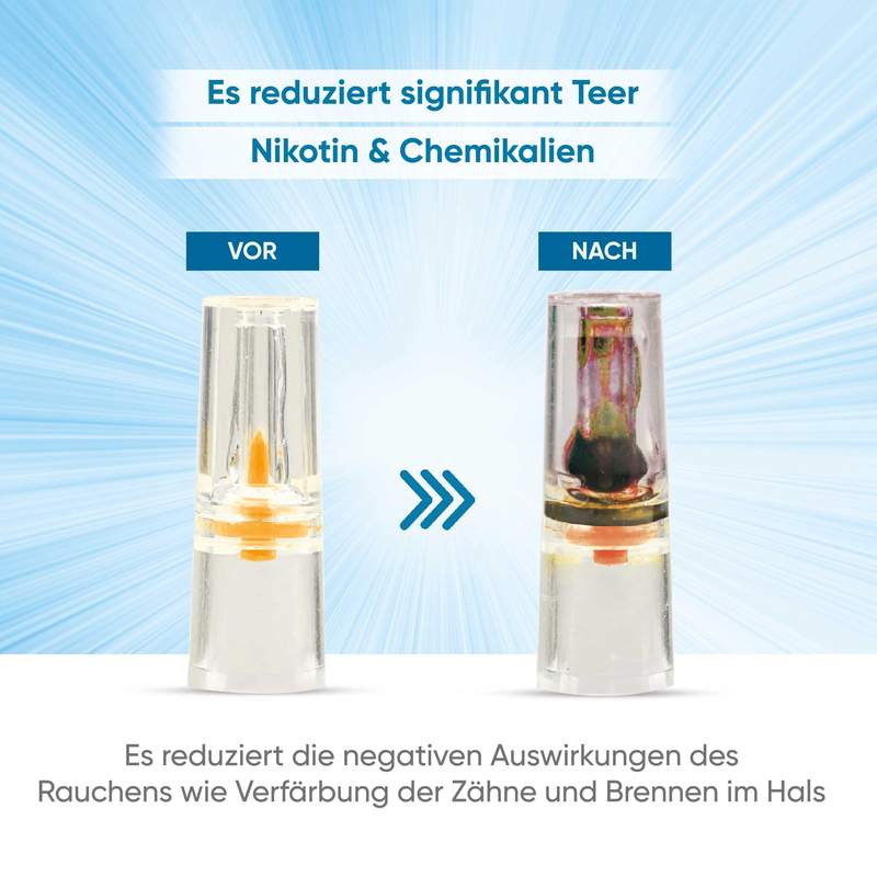 TARMIN Filter Before and After — Visible tar reduction