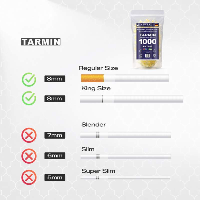 TARMIN 1000 Regular Cigarette Filters Value Pack